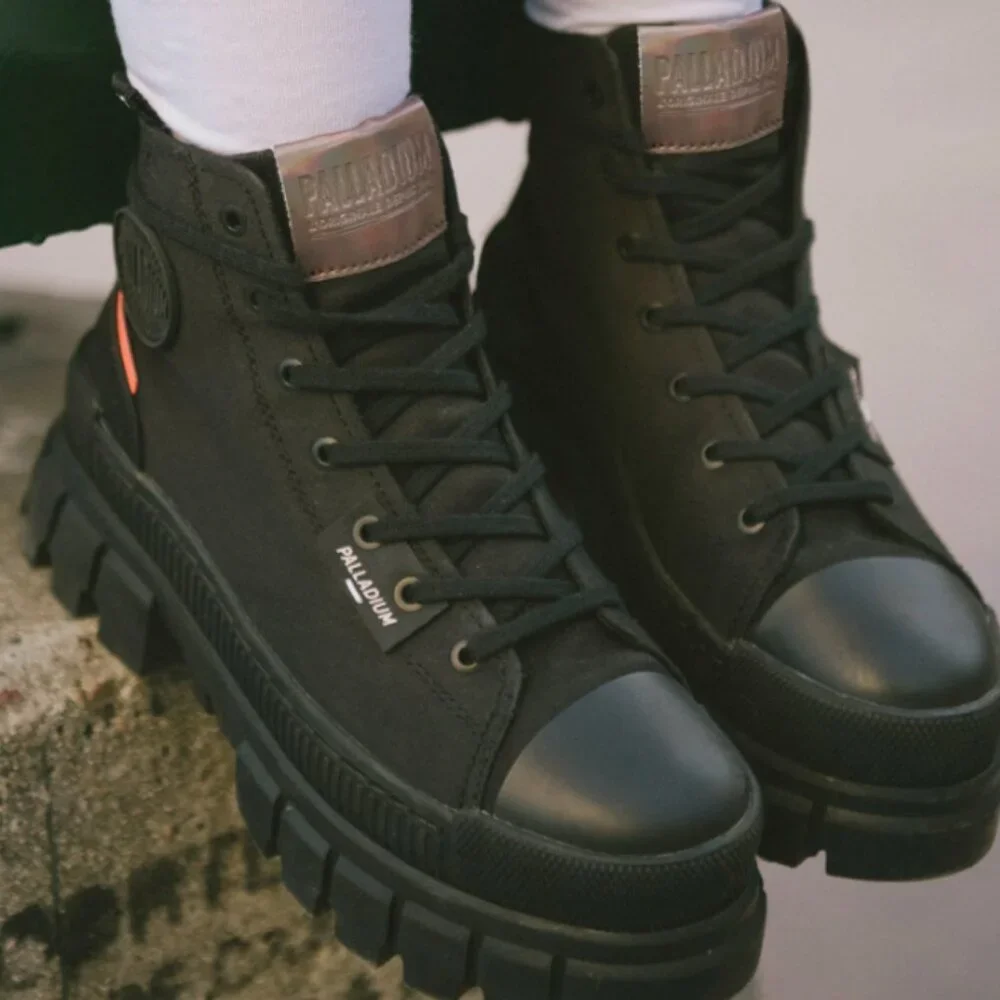 Palladium Revolt Hi Tx Sneaker Boots 97242-010 S14 Black Shoes Womens Stompers - Picture 7 of 16